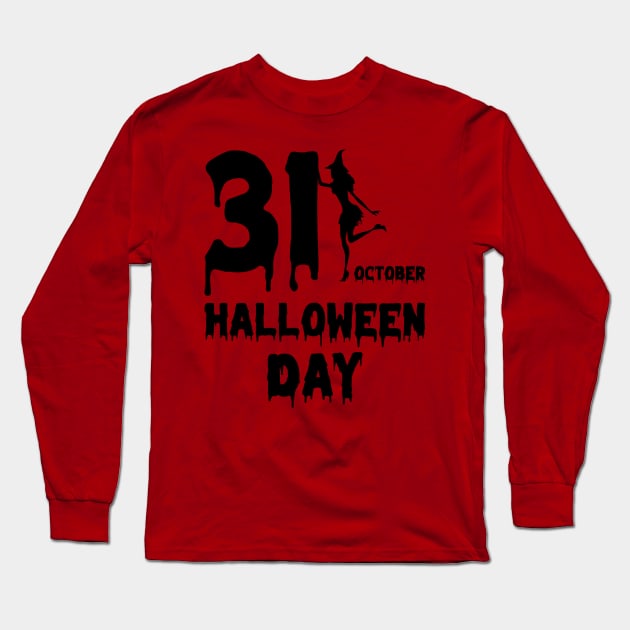 31 October Halloween Day Long Sleeve T-Shirt by Lebihanto